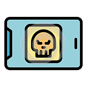 Tablet antivirus icon vector flat