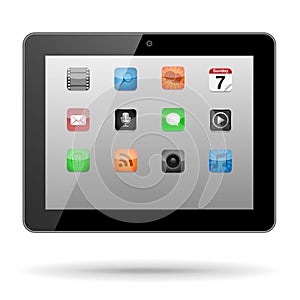 Tablet with App Icons