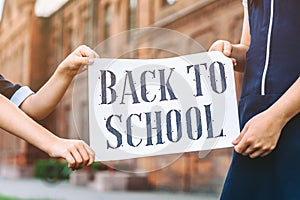 Tablet, Back To School, in the hands of children