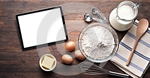 Tablet Baking Food Background