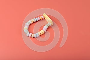 Tablet Candies Bracelet, Compressed Sugar Powder Confectionery, Dextrose Candy Necklace Parts, Lozenges