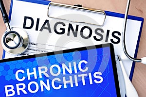 tablet with Chronic bronchitis photo