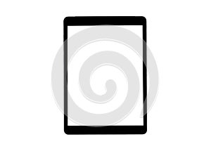 Tablet computer with blank screen mock up isolated on white background. Tablet computer. tablet white screen. Empty space for text