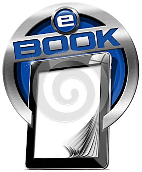 Tablet Computer with eBook Icon