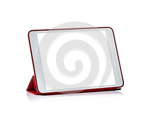 Tablet computer isolated on the white backgrounds. Ipade - like pc