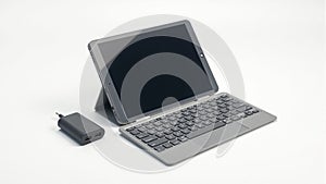 Tablet Computer with Keyboard Case and Charger