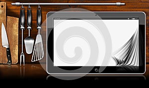 Tablet Computer in the Kitchen