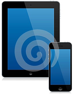 Tablet computer and smartphone