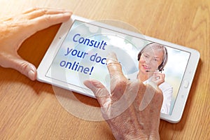 tablet computer tele consultation app doctor