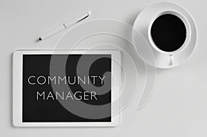 Tablet computer and text community manager