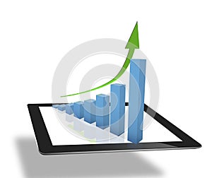 Tablet computer to work with financial data