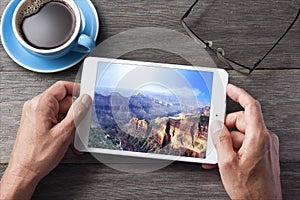 Tablet Computer Vacation Grand Canyon