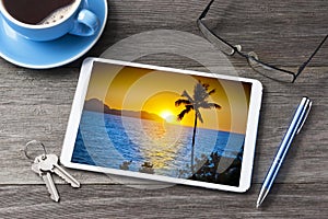 Tablet Computer Vacation Travel Business