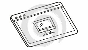 Tablet with computer vector, digital device, technology and interface design Generative AI