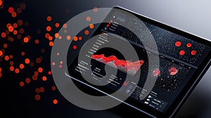 Tablet with data visualization display