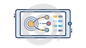 Tablet Device Digital Interface Technology, vector design Generative AI