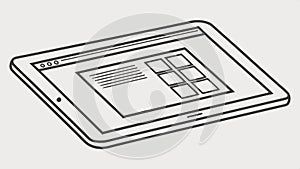 Tablet device vector icon. Portable technology for digital access and mobile computing. vector design Generative AI