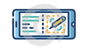 Tablet with Digital Document Editing, Mobile Productivity, vector design Generative AI