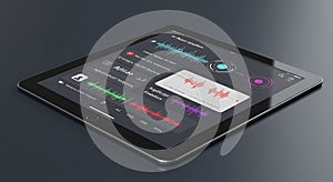 Digital Music Production Interface on Modern Tablet