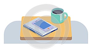 Tablet Displaying Cloud Icon and Data Sync, vector design Generative AI