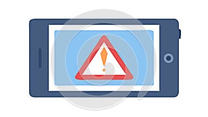 Tablet Displaying System Alert Icon, vector design Generative AI