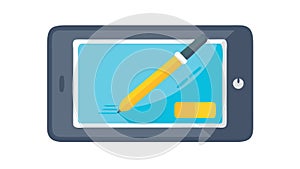 Tablet Drawing App. Digital Art and Creativity Tool, vector design Generative AI