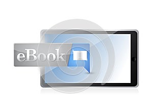 Tablet Ebook icon button blue download