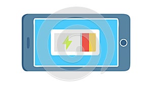 Tablet with Empty Battery Icon, vector design Generative AI