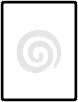 Tablet with empty screen vector eps 10