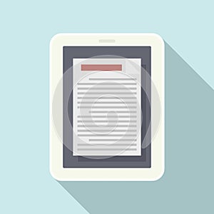 Tablet estimator icon, flat style