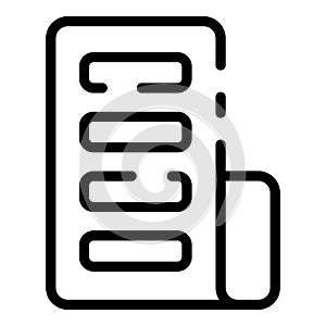 Tablet flex screen icon, outline style