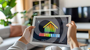 The tablet with home control. AI generated