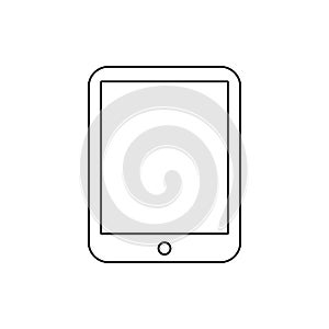 the tablet icon. Element of Media for mobile concept and web apps icon. Thin line icon for website design and development, app