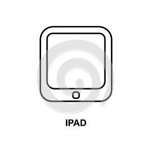 tablet icon. Element of simple web icon with name for mobile concept and web apps. Thin line tablet icon can be used for web and