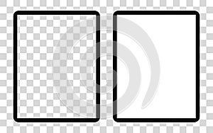 Tablet icon on a white background for mockup. vector illustration elements