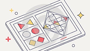 Tablet interface design, app and technology concept vector design Generative AI