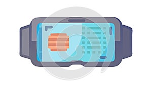 Tablet interface: digital data display, mobile technology, user interaction, vector design Generative AI