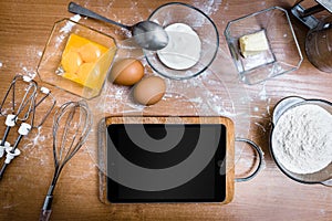Tablet in the kitchen