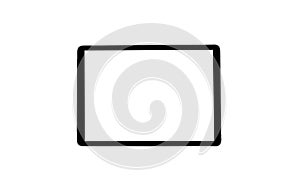 Tablet laptop computer PC with blank screen mock up isolated on white background. Tablet isolated screen with clipping path. PC co
