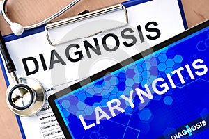 tablet with laryngitis