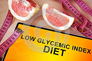Tablet with low glycemic index diet