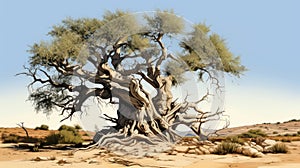 tablet olive tree drawing