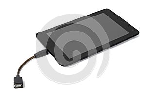 Tablet with OTG cable