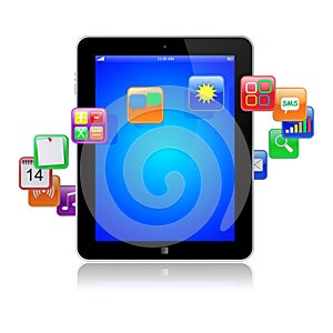 Tablet pc apps icons