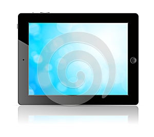 Tablet pc with blue screen