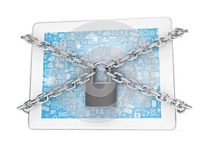 Tablet PC with chains and lock