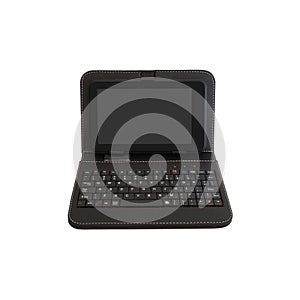 Tablet PC with keyboard in safekeeping.