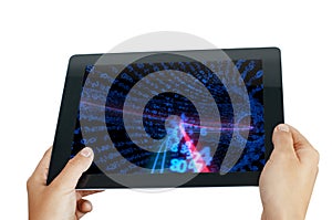 Tablet pc with numbers