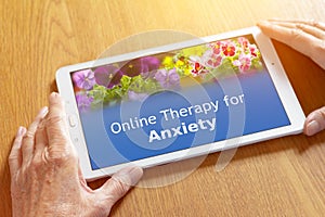 tablet pc online therapy anxiety disorders