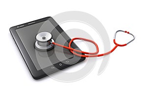Tablet pc and stethoscope